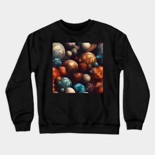 Planets Pattern Crewneck Sweatshirt